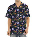 Eagle And Jaguar Pattern Print Aloha Shirt
