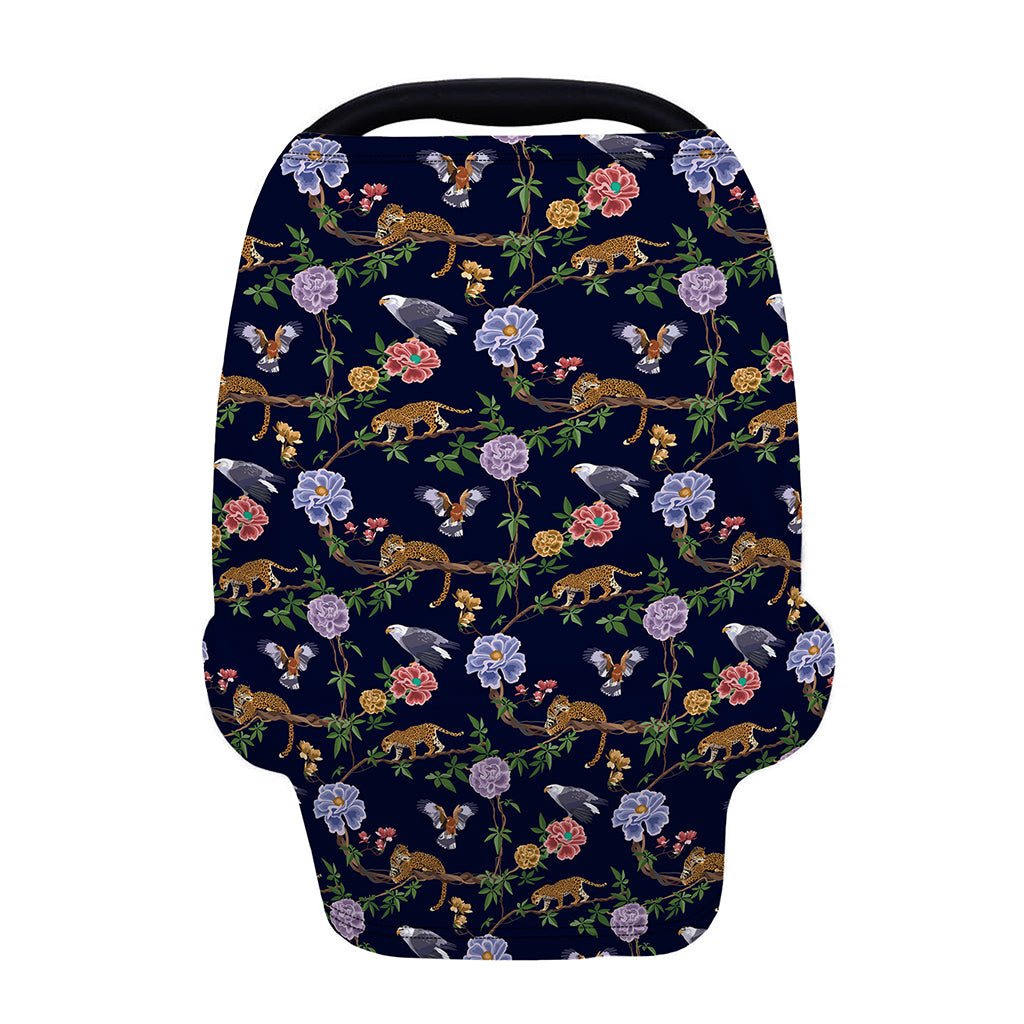 Eagle And Jaguar Pattern Print Baby Seat Cover