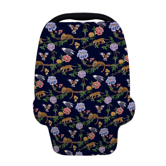 Eagle And Jaguar Pattern Print Baby Seat Cover