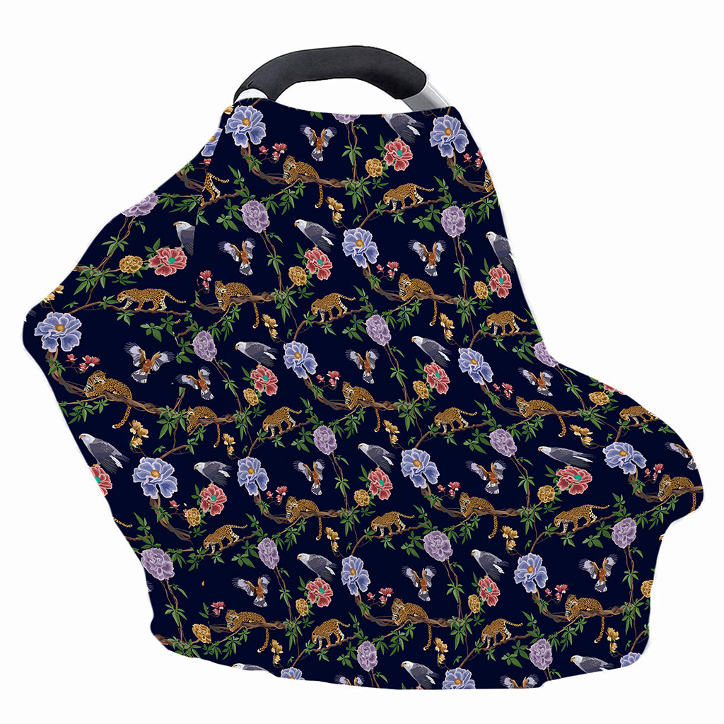 Eagle And Jaguar Pattern Print Baby Seat Cover