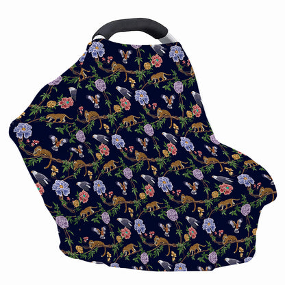 Eagle And Jaguar Pattern Print Baby Seat Cover