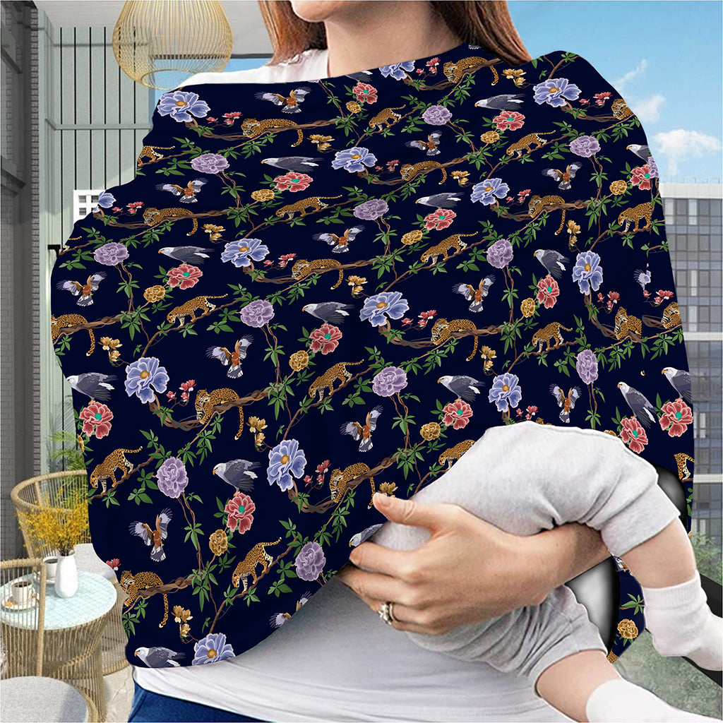 Eagle And Jaguar Pattern Print Baby Seat Cover