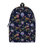 Eagle And Jaguar Pattern Print Backpack
