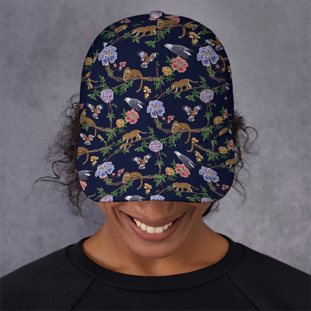 Eagle And Jaguar Pattern Print Baseball Cap