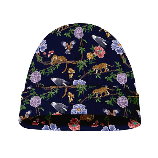 Eagle And Jaguar Pattern Print Beanie