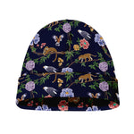 Eagle And Jaguar Pattern Print Beanie