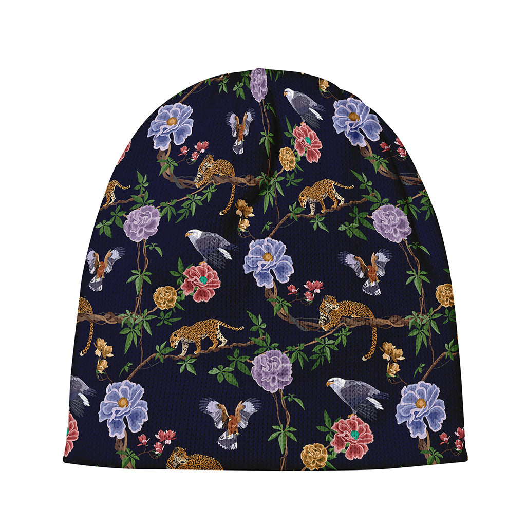 Eagle And Jaguar Pattern Print Beanie