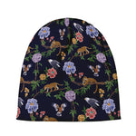 Eagle And Jaguar Pattern Print Beanie