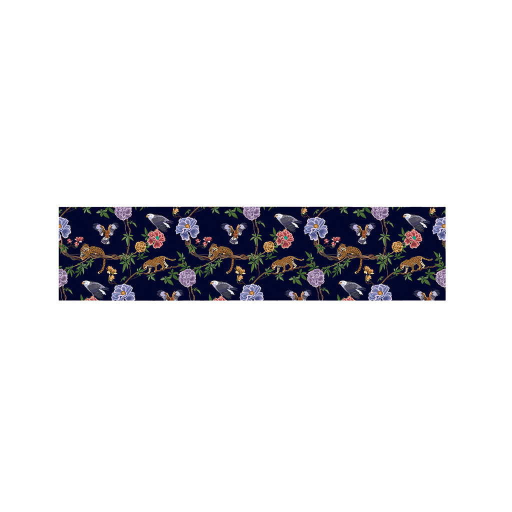 Eagle And Jaguar Pattern Print Bed Runner
