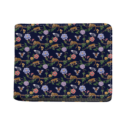 Eagle And Jaguar Pattern Print Bifold Wallet