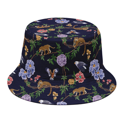 Eagle And Jaguar Pattern Print Bucket Hat