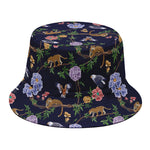 Eagle And Jaguar Pattern Print Bucket Hat
