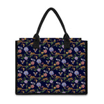 Eagle And Jaguar Pattern Print Canvas Tote Bag