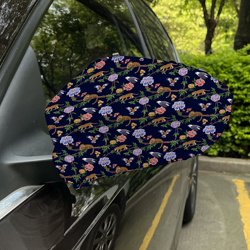 Eagle And Jaguar Pattern Print Car Side Mirror Covers