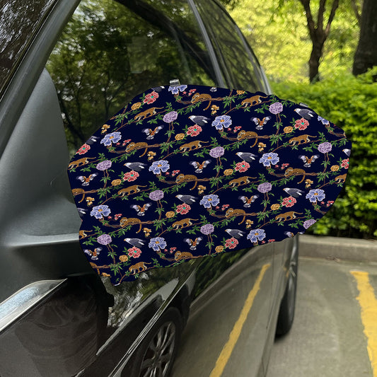 Eagle And Jaguar Pattern Print Car Side Mirror Covers