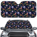 Eagle And Jaguar Pattern Print Car Windshield Sun Shade