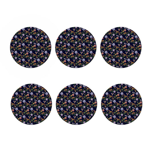 Eagle And Jaguar Pattern Print Coaster Set
