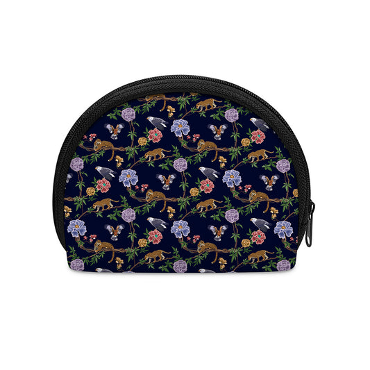 Eagle And Jaguar Pattern Print Coin Purse