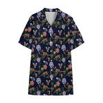 Eagle And Jaguar Pattern Print Cotton Hawaiian Shirt