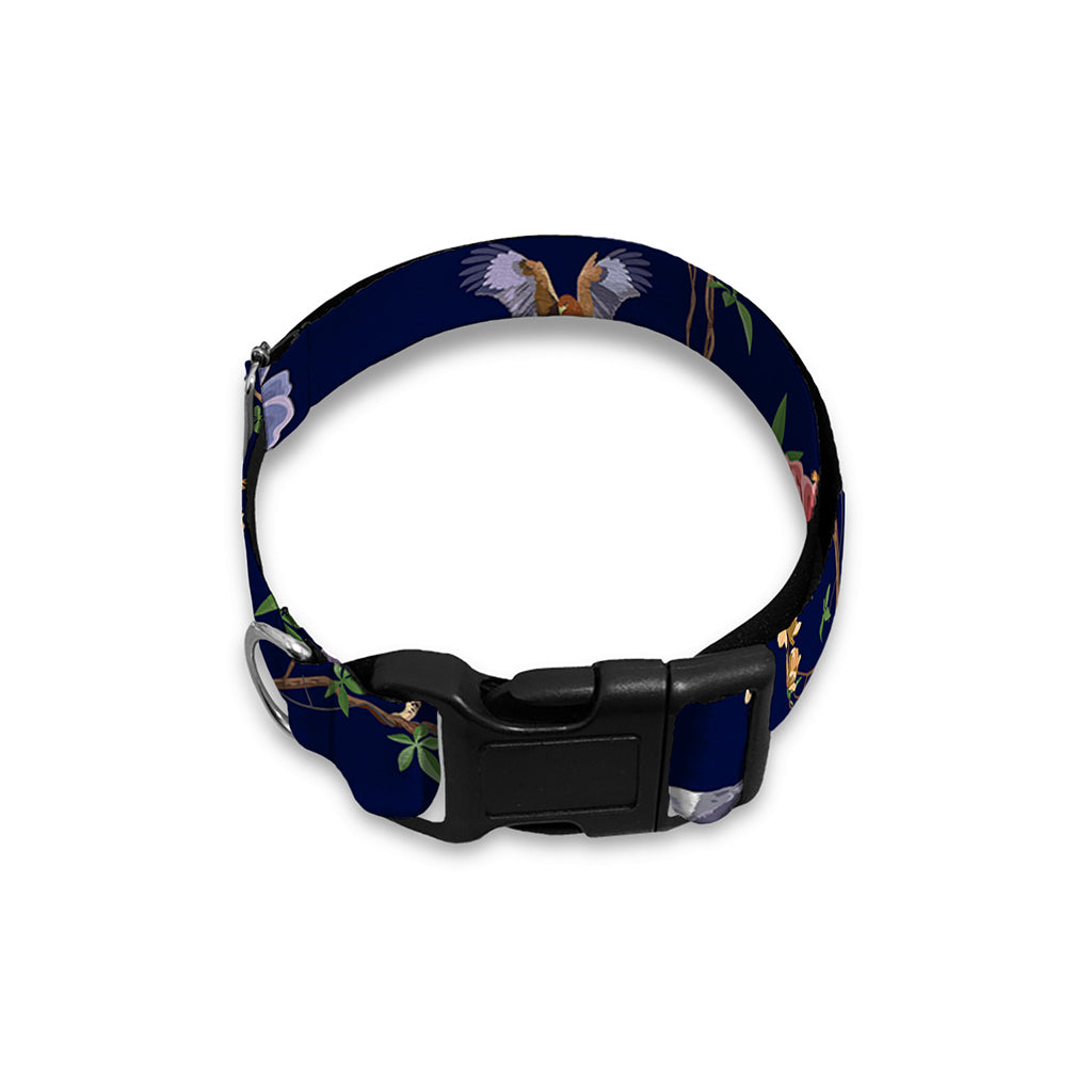 Eagle And Jaguar Pattern Print Dog Collar