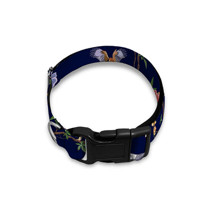 Eagle And Jaguar Pattern Print Dog Collar