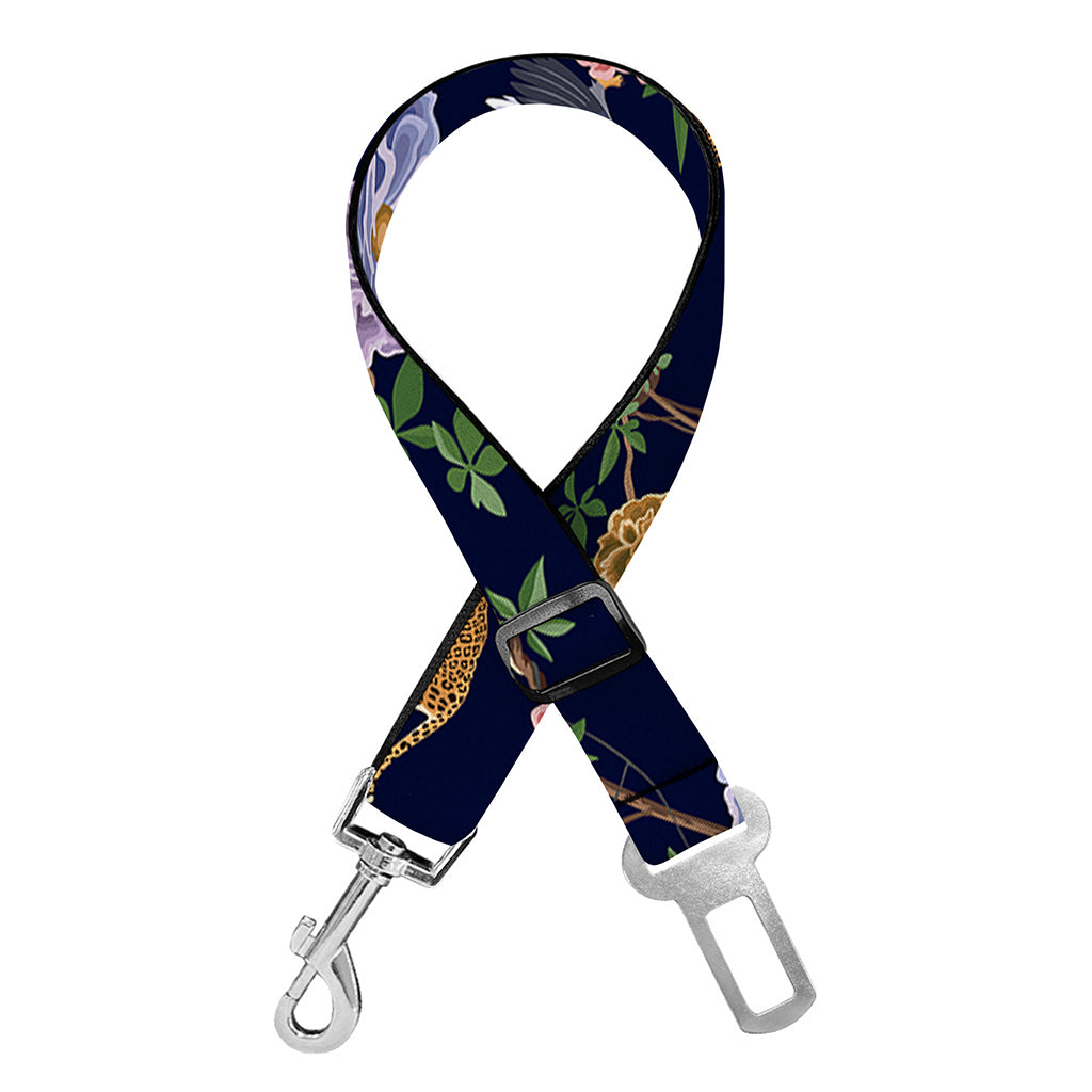 Eagle And Jaguar Pattern Print Dog Seat Belt