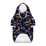 Eagle And Jaguar Pattern Print Dog Zip Up Hoodie