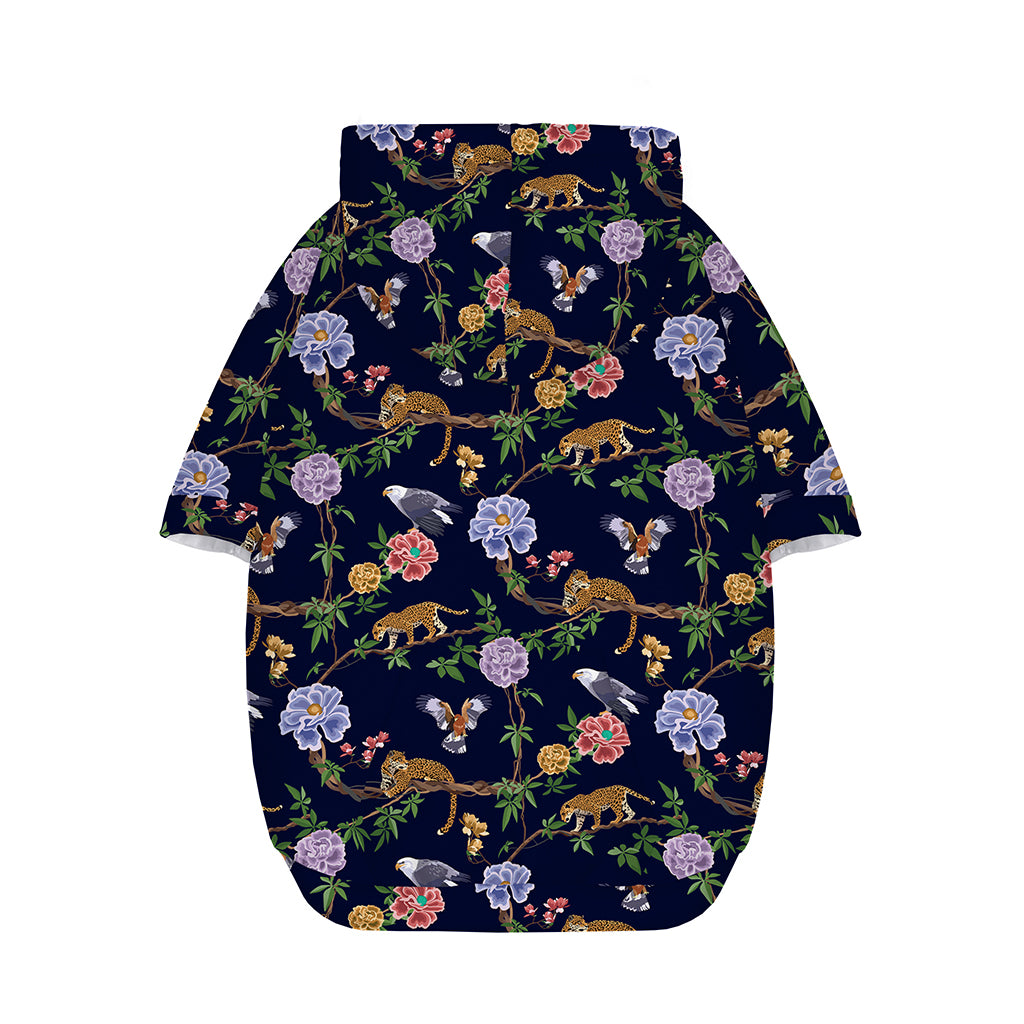 Eagle And Jaguar Pattern Print Dog Zip Up Hoodie