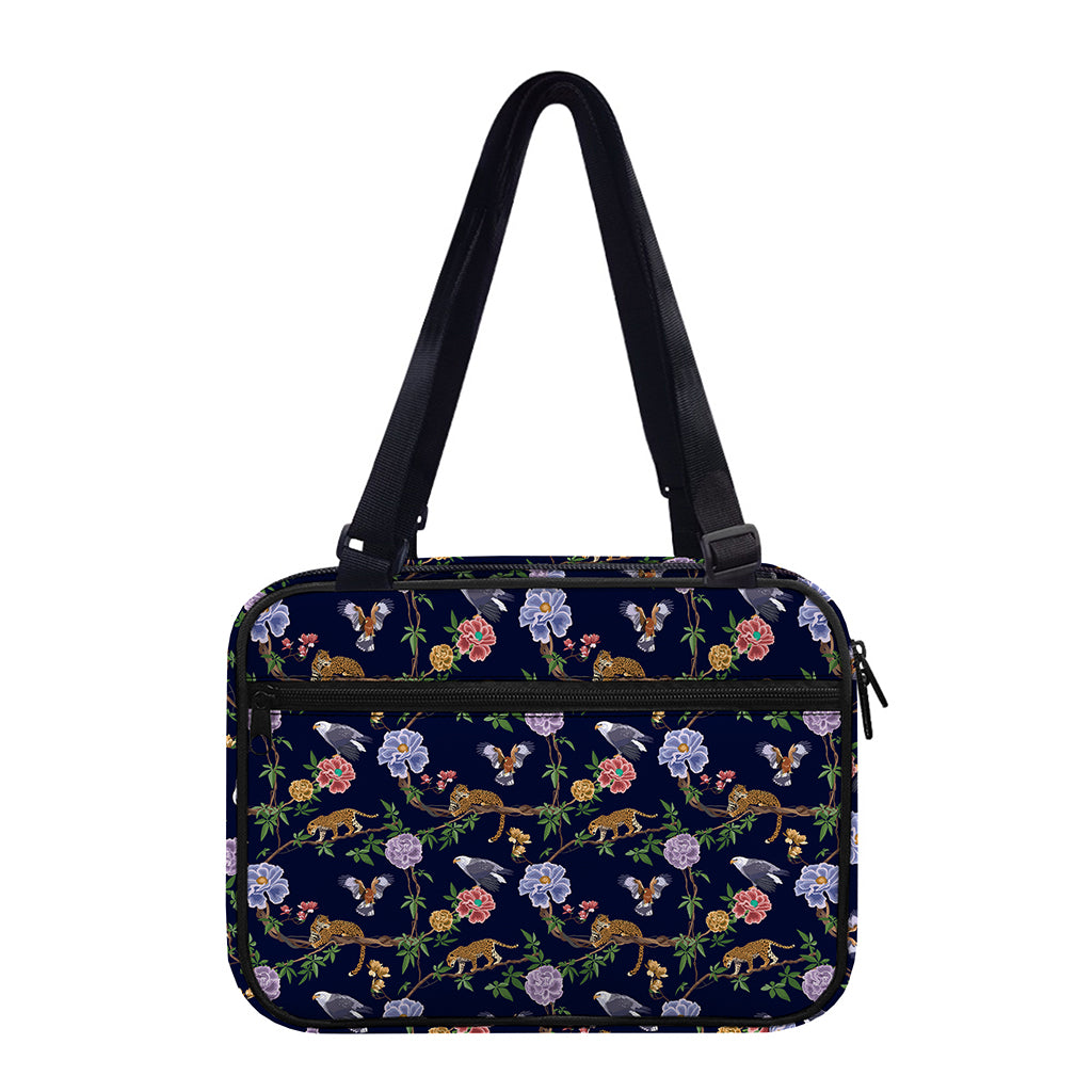 Eagle And Jaguar Pattern Print Double Strap Bible Bag