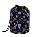 Eagle And Jaguar Pattern Print Drawstring Makeup Bag