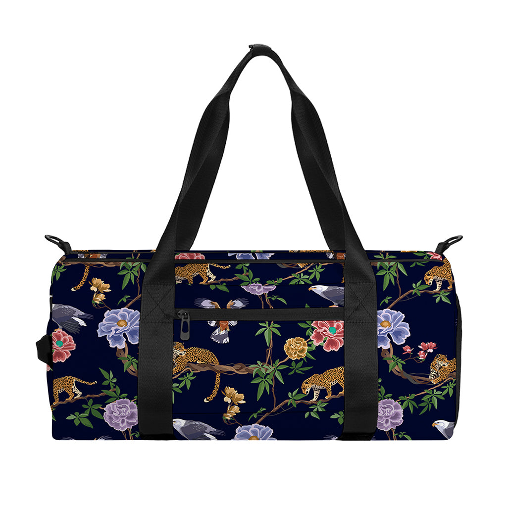 Eagle And Jaguar Pattern Print Gym Bag