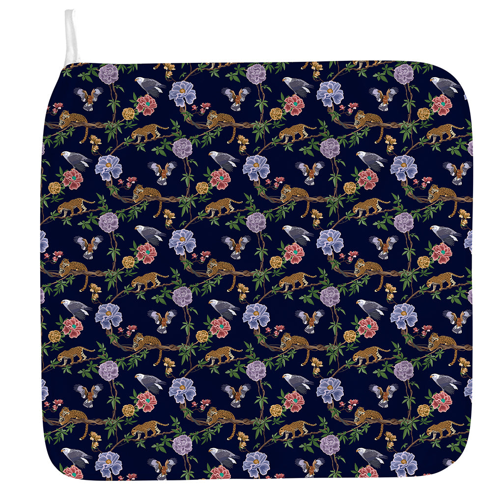 Eagle And Jaguar Pattern Print Hand Towel