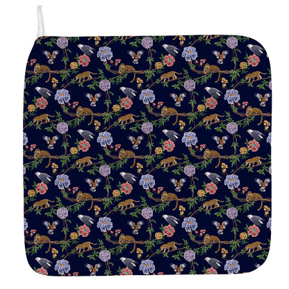 Eagle And Jaguar Pattern Print Hand Towel