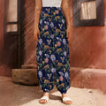 Eagle And Jaguar Pattern Print Harem Pants