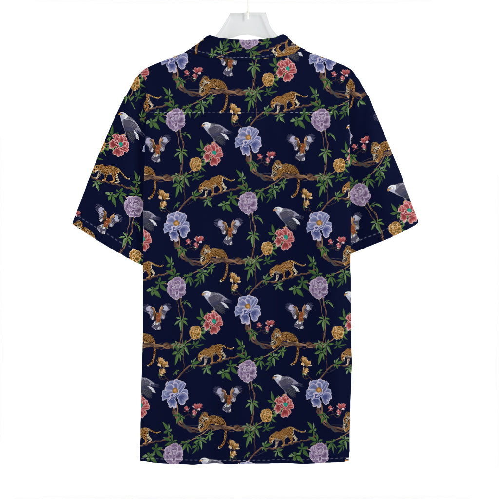 Eagle And Jaguar Pattern Print Hawaiian Shirt