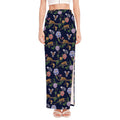 Eagle And Jaguar Pattern Print High Slit Maxi Skirt