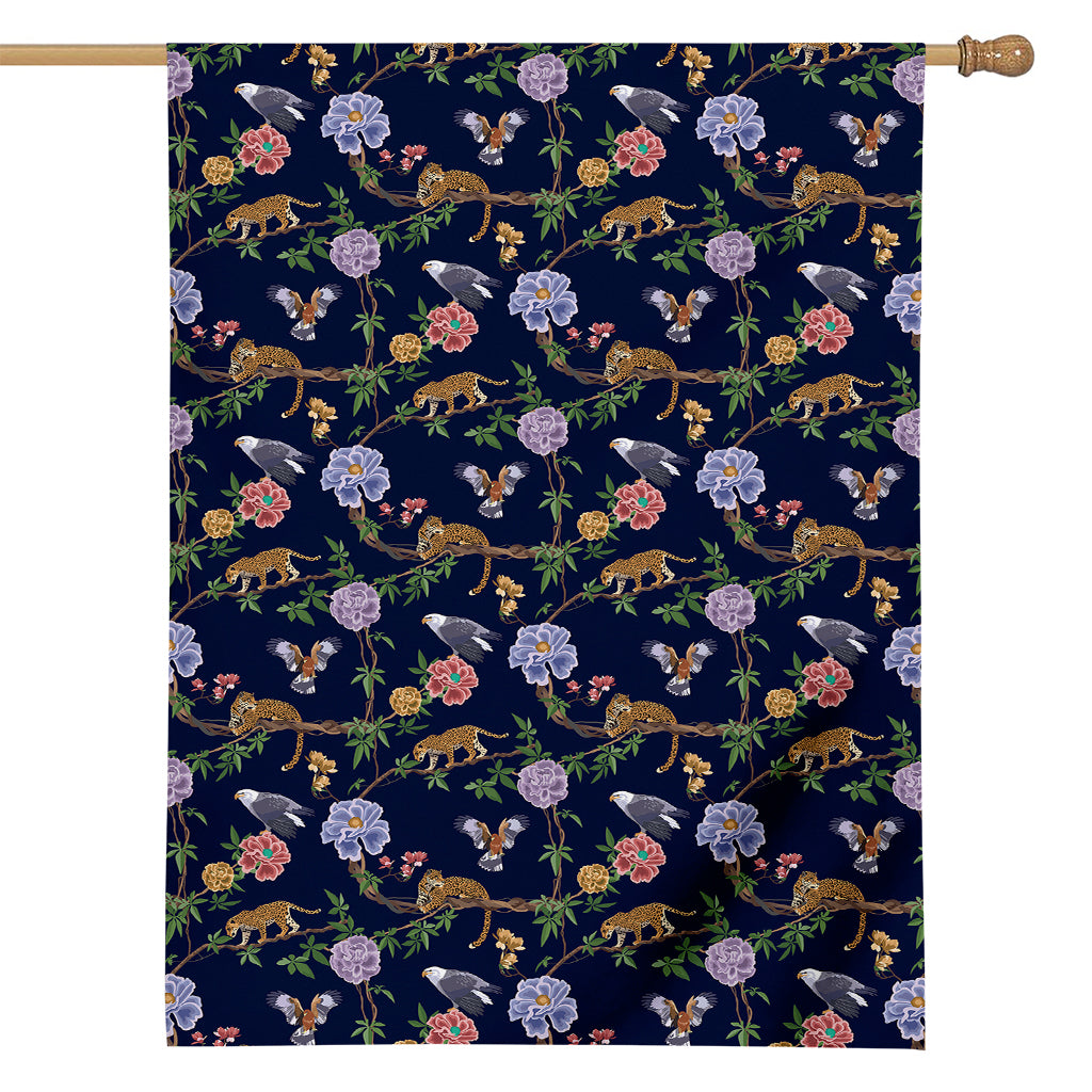 Eagle And Jaguar Pattern Print House Flag