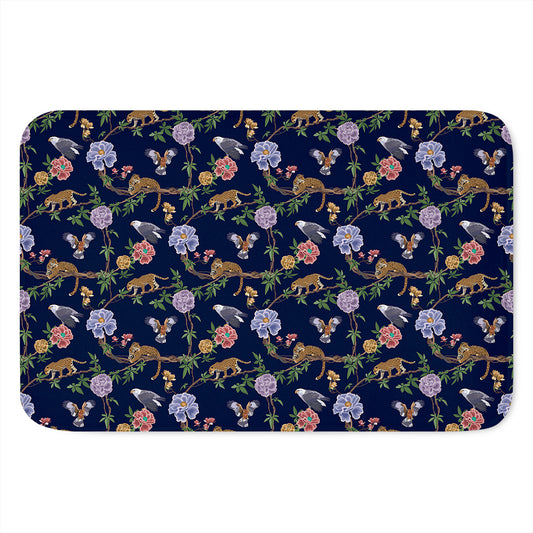 Eagle And Jaguar Pattern Print Indoor Door Mat