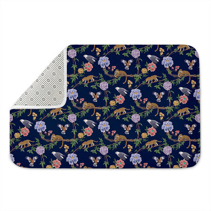 Eagle And Jaguar Pattern Print Indoor Door Mat