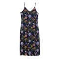 Eagle And Jaguar Pattern Print Jersey Midi Cami Dress