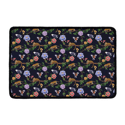 Eagle And Jaguar Pattern Print Kitchen Mat