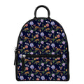Eagle And Jaguar Pattern Print Leather Backpack