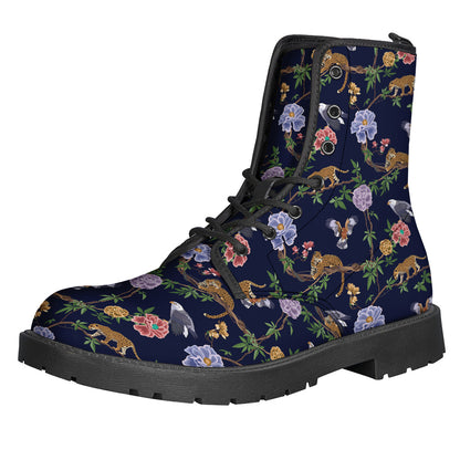 Eagle And Jaguar Pattern Print Backpack