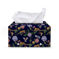 Eagle And Jaguar Pattern Print Leather Tissue Box Cover