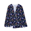 Eagle And Jaguar Pattern Print Long Sleeve Short Coat