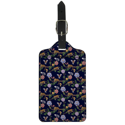 Eagle And Jaguar Pattern Print Luggage Tag