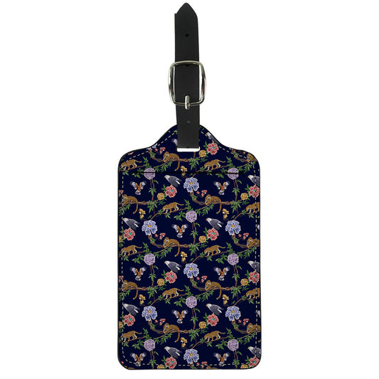 Eagle And Jaguar Pattern Print Luggage Tag