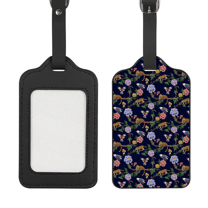 Eagle And Jaguar Pattern Print Luggage Tag