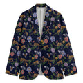 Eagle And Jaguar Pattern Print Men's Blazer