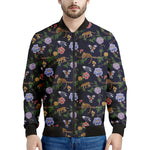 Eagle And Jaguar Pattern Print Men's Bomber Jacket
